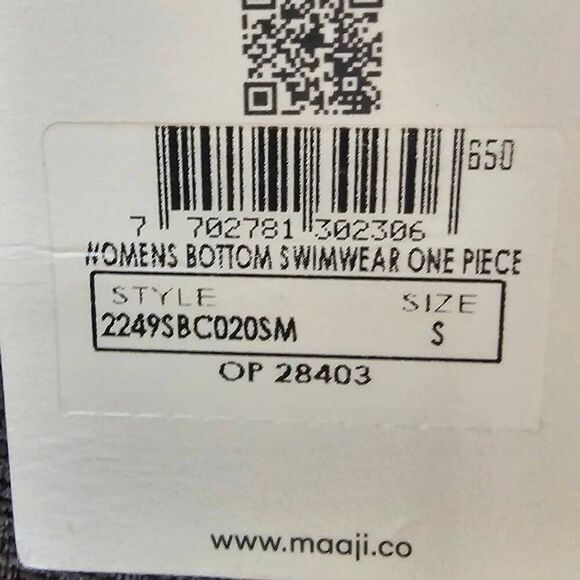 Maaji Iris Wild Daydream Reversible Bralette thin Side Bikini Bottom Size Small - Picture 8 of 16